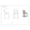 Manhattan Comfort Fifth Avenue Faux Leather Counter Stool in Light Grey- Set of 3 3-CS012-LG - alternate 5